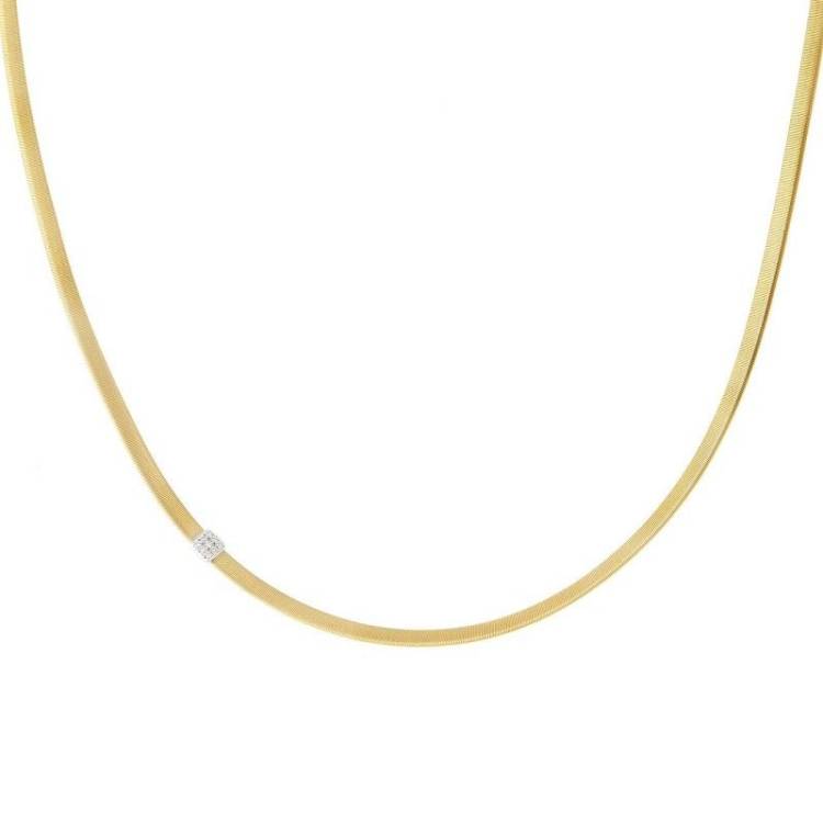Marco Bicego Masai 18ct Yellow Gold 0.07ct Diamond Necklace