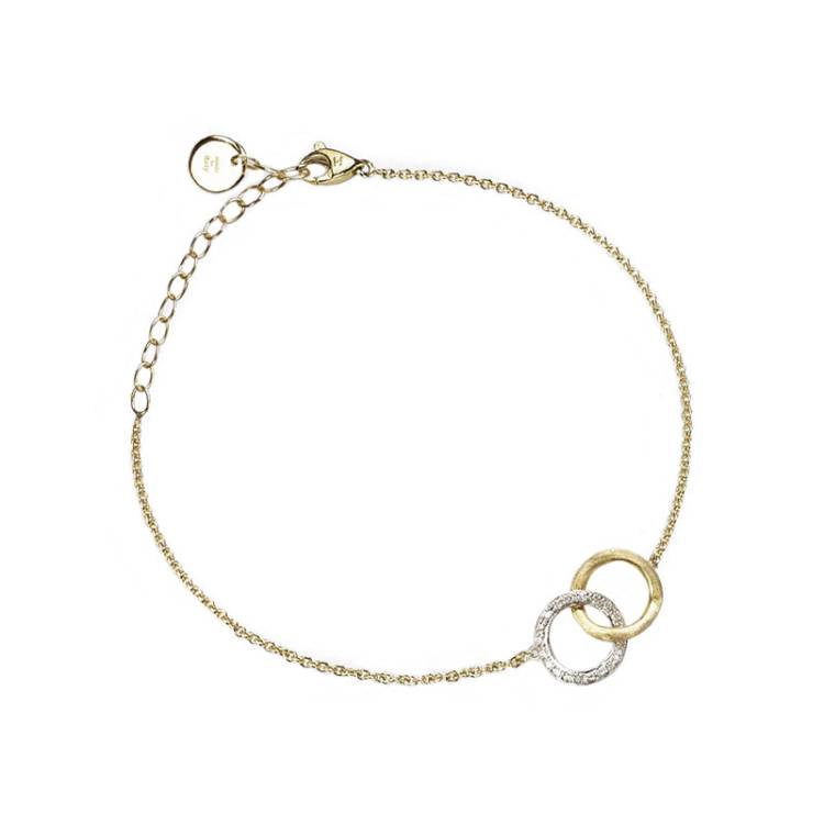 Marco Bicego Delicati 18ct Yellow Gold 0.14ct Diamond Bracelet - Option1 Value Yellow Gold