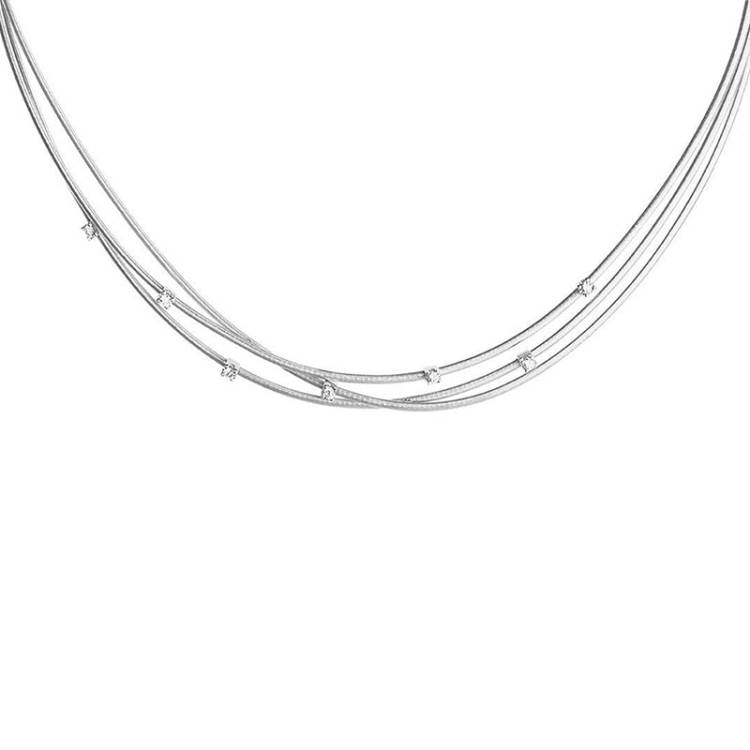Marco Bicego Goa 18ct White Gold 0.21ct Diamond Necklace - White Gold