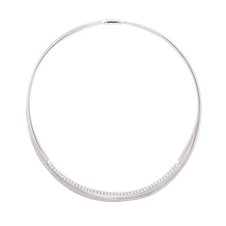 Marco Bicego Masai 18ct White Gold 1.32ct Diamond Collarette Necklace - White Gold
