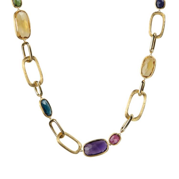 Marco Bicego Murano 18ct Yellow Gold Mixed Stone Necklace D - Option1 Value Yellow Gold