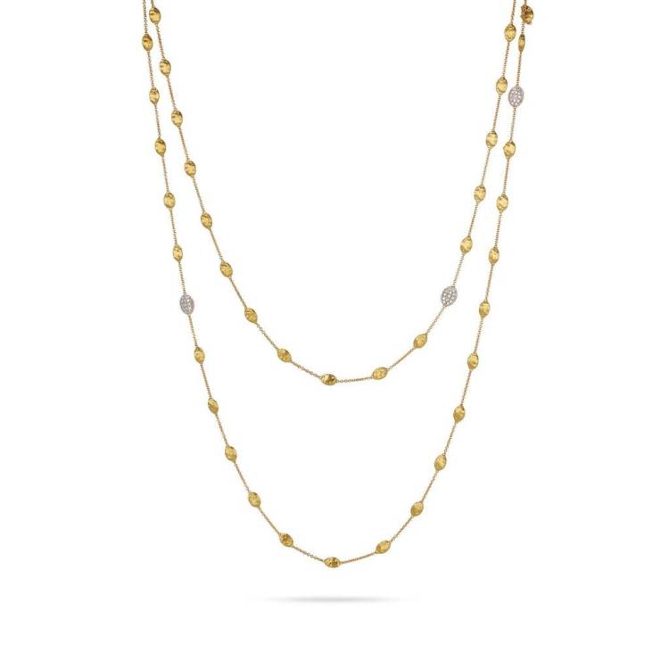 Marco Bicego Siviglia 18ct Yellow Gold 0.60ct Diamond Necklace - Option1 Value Yellow Gold
