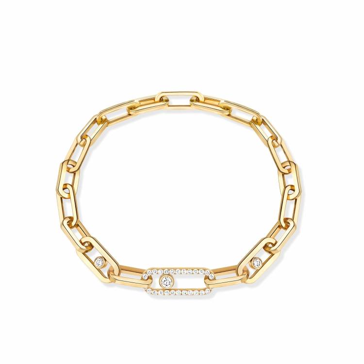 Messika Move Link 18ct Yellow Gold 1.10ct Diamond Link Bracelet