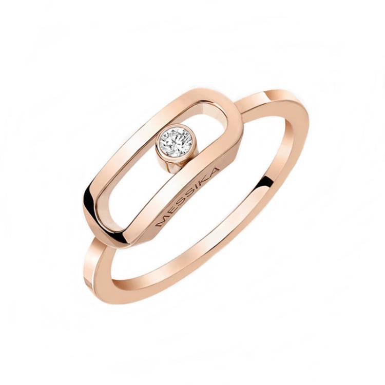 Messika Move Uno 18ct Rose Gold Diamond Ring - M