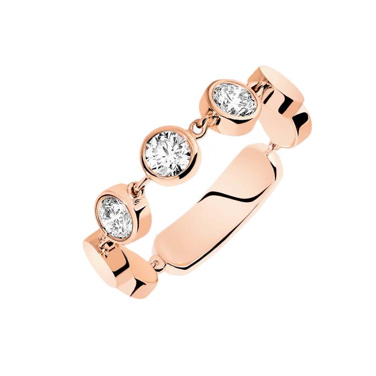 Messika D-Vibes 18ct Rose Gold Diamond Ring - M