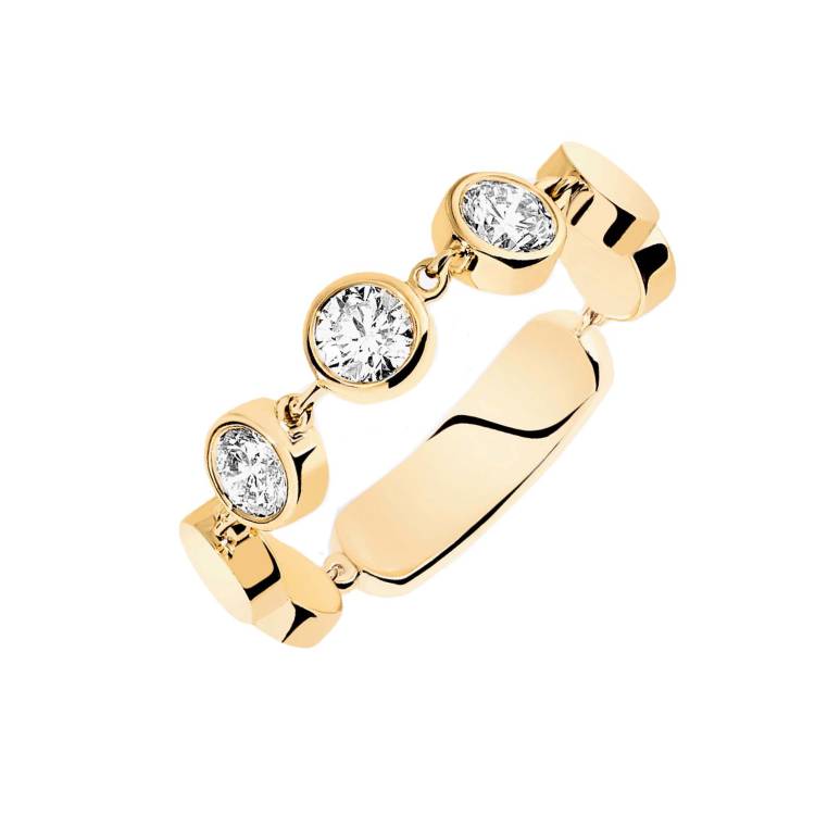 Messika D-Vibes 18ct Yellow Gold Diamond Ring - Q
