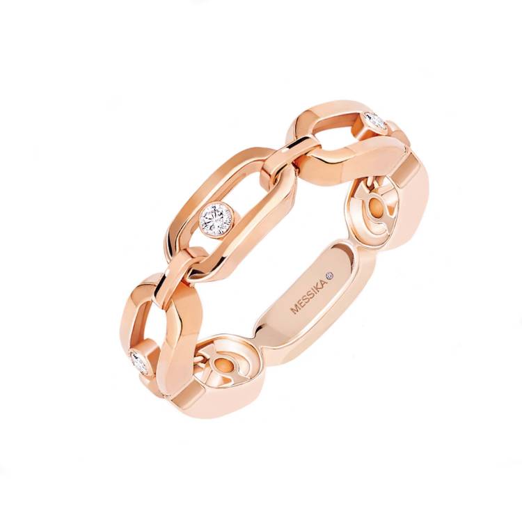 Messika Move Uno Multi 18ct Rose Gold Diamond Ring - L