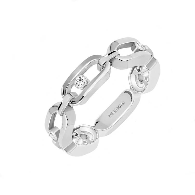 Messika Move Uno Multi 18ct White Gold Diamond Ring - O
