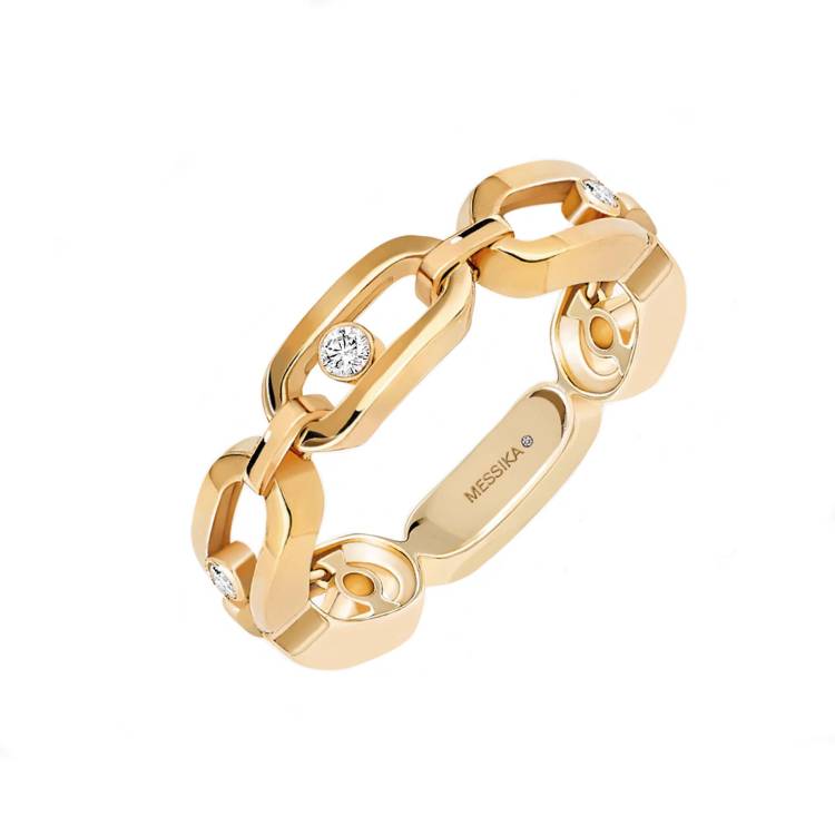 Messika Move Uno Multi 18ct Yellow Gold Diamond Ring - Q