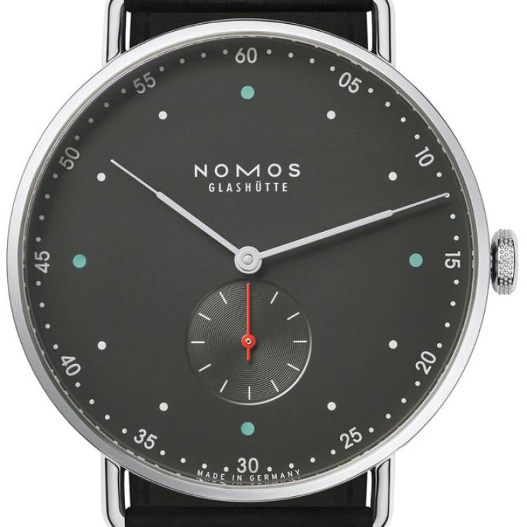 Nomos Glashutte Watch Metro 38 Sapphire Crystal - Black