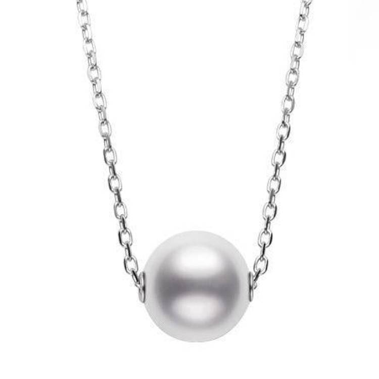 Mikimoto 18ct White Gold 10mm White A+ South Sea Pearl Necklace - Option1 Value White Gold