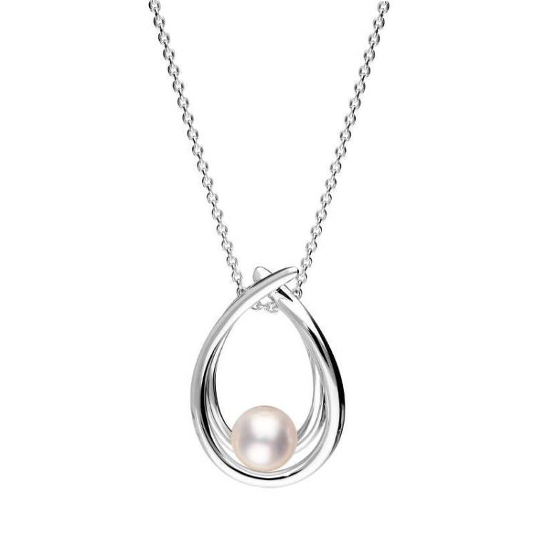 Mikimoto 18ct White Gold 7mm Akoya Pearl Necklace - White Gold