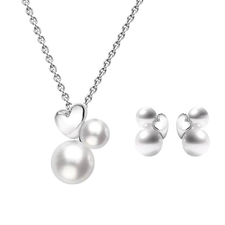 Mikimoto 18ct White Gold Akoya Pearl Two Piece Gift Set