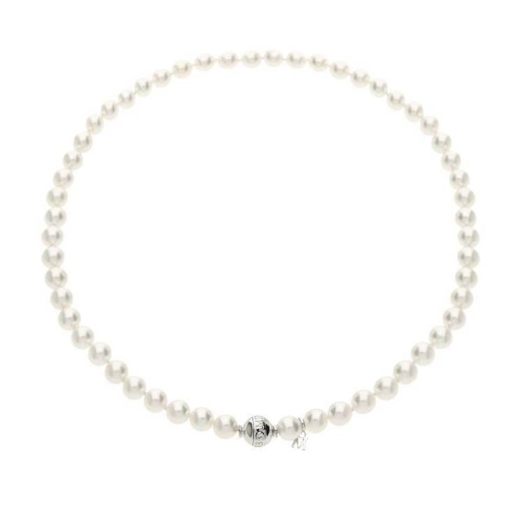 Mikimoto 18ct White Gold 8mm White A1 Akoya Pearl Necklace