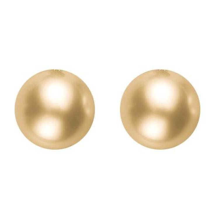 Mikimoto 18ct Yellow Gold 10mm Golden South Sea A+ Pearl Stud Earrings - TITLE Yellow Gold