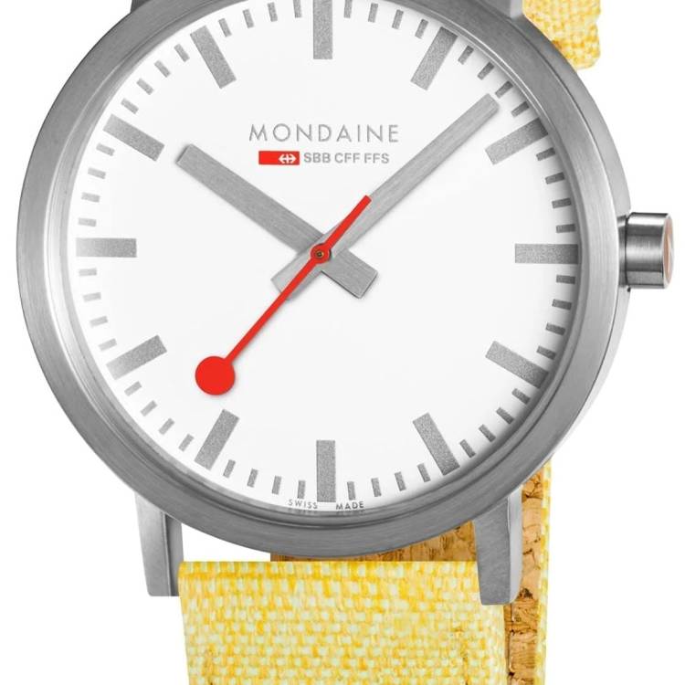 Mondaine Watch Classic 40mm Modern Yellow D