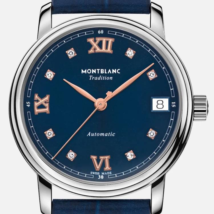 Montblanc Watch Tradition Automatic Date Ladies - Blue