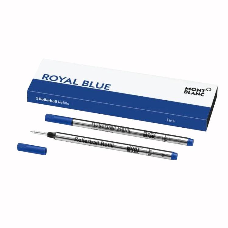 Montblanc Writing Accessories Refills 2 Rollerball Refills Fine Royal Blue - Blue