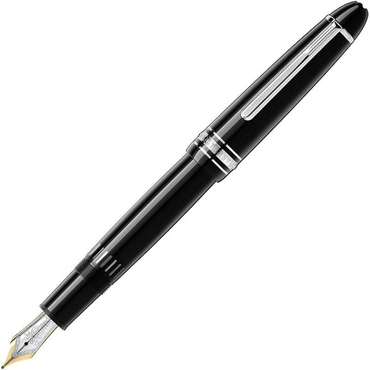 Montblanc Writing Instrument Meisterstuck Platinum Coated LeGrand Fine Nib Fountain Pen - Silver