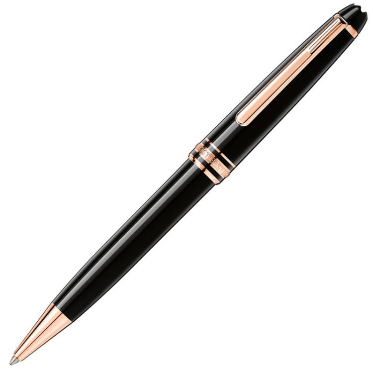 Montblanc Writing Instrument Meisterstuck Rose Gold-Coated Classique Ballpoint Pen - Silver