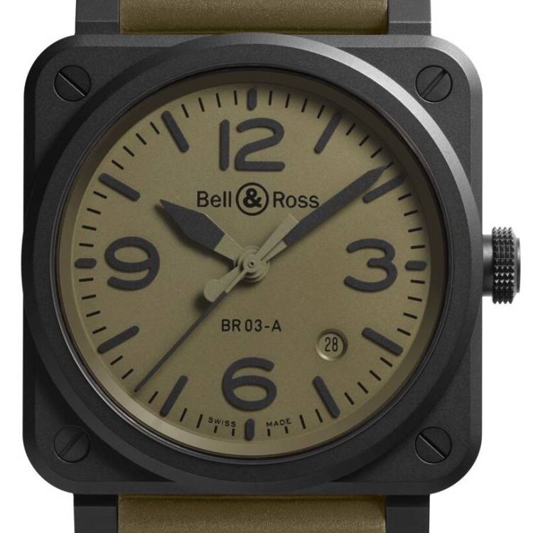 Bell & Ross Watch BR 03 Auto Military Ceramic
