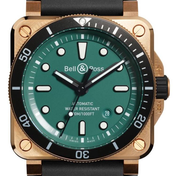 Bell & Ross Watch BR 03 Diver Black Green Bronze Limited Edition