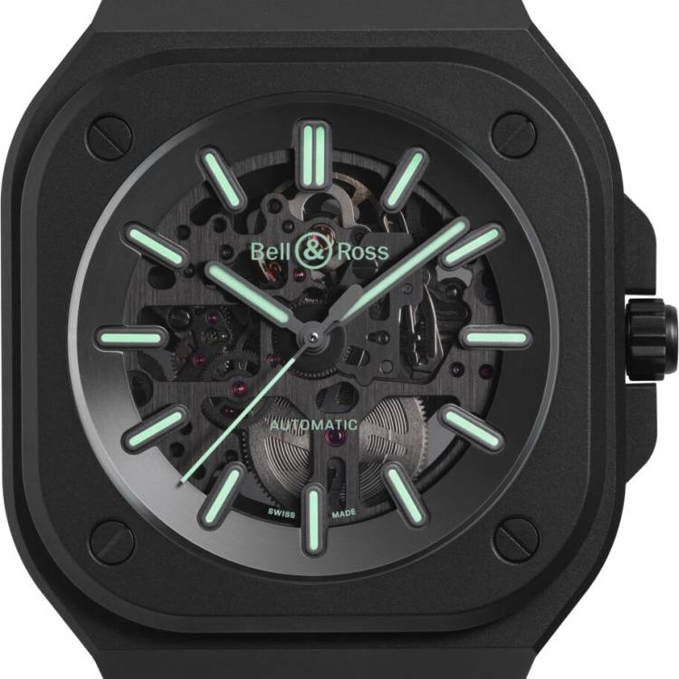 Bell & Ross Watch BR 05 Skeleton Black LUM Ceramic Limited Edition