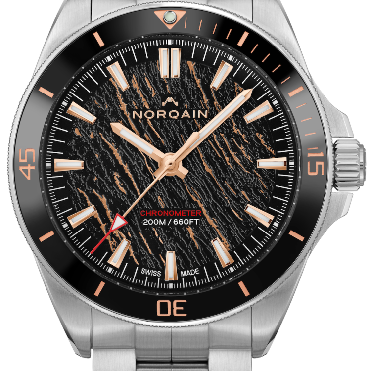 Norqain Watch Neverest Glacier 40mm Black & Gold Bracelet