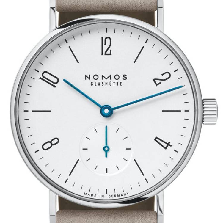 Nomos Glashutte Watch Tangente 33 Steel Back - White