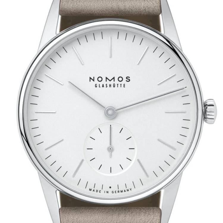 Nomos Glashutte Watch Orion 33 White Sapphire Crystal - White