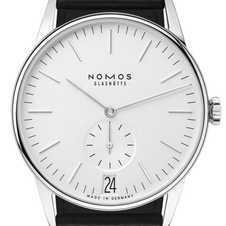 Nomos Glashutte Watch Orion White Datum Sapphire Crystal