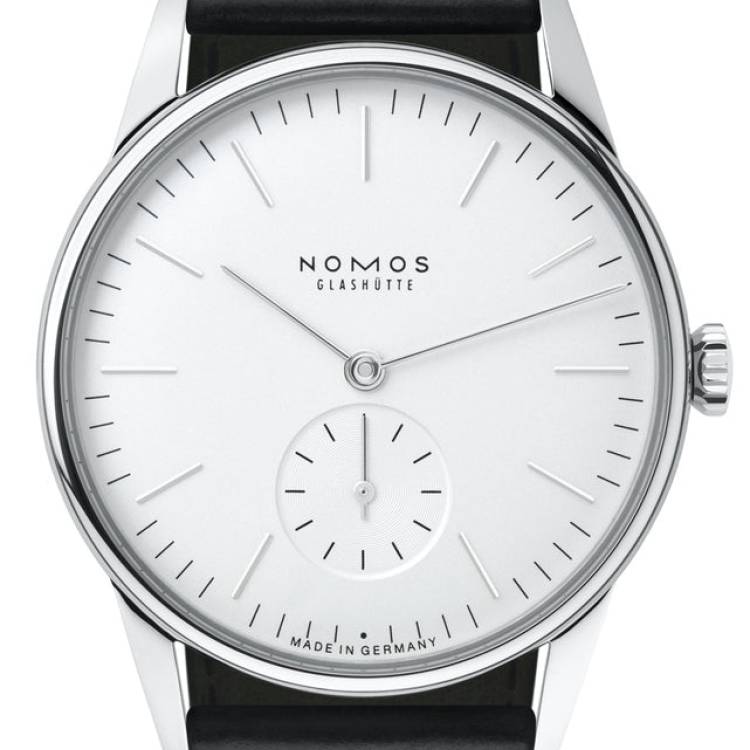 Nomos Glashutte Watch Orion White Steel Back - White