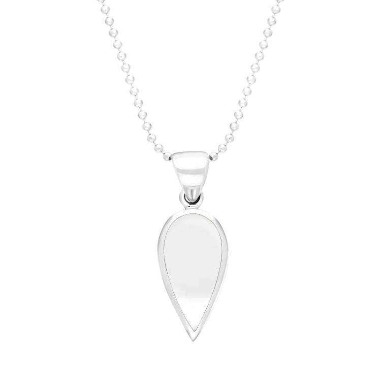 Sterling Silver Bauxite Small Upside Down Pear Necklace