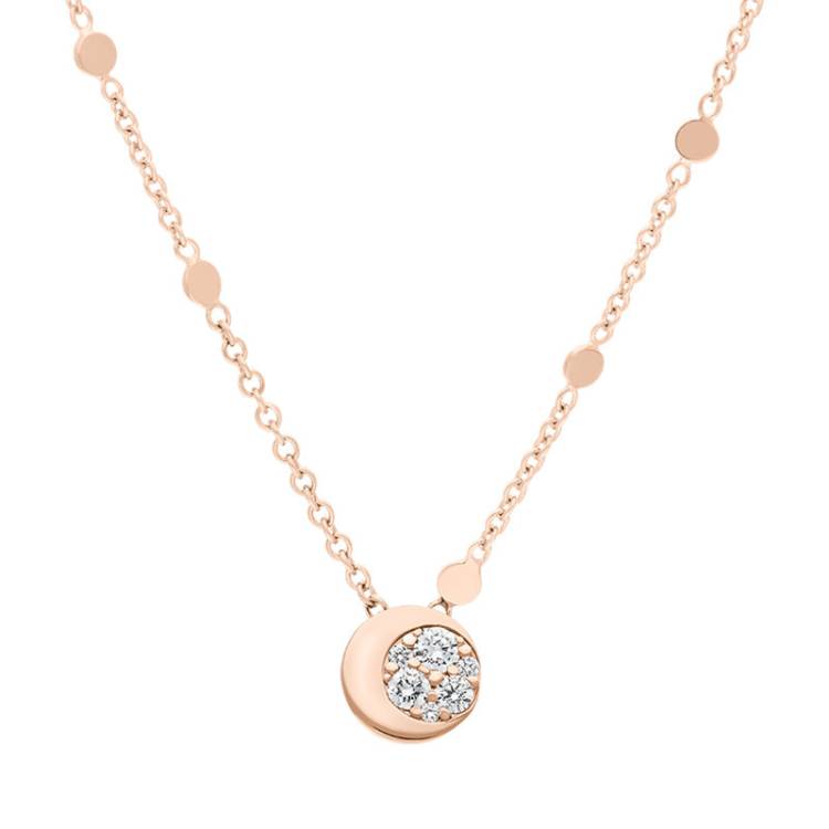 Pasquale Bruni Luce 18ct Rose Gold 0.21ct Diamond Pendant Necklace - Gold