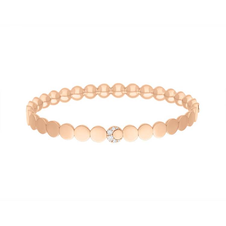 Pasquale Bruni Luce 18ct Rose Gold 0.11ct Diamond Half Moon Small Bracelet - Gold