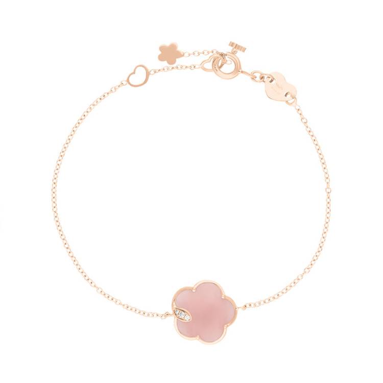 Pasquale Bruni Petit Joli 18ct Rose Gold White and Champagne Diamond Chalcedony Bracelet - Gold