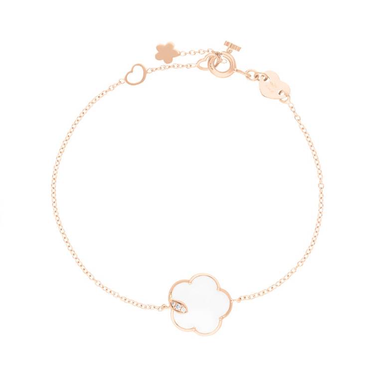 Pasquale Bruni Petit Joli 18ct Rose Gold White and Champagne Diamond Agate Bracelet - Gold