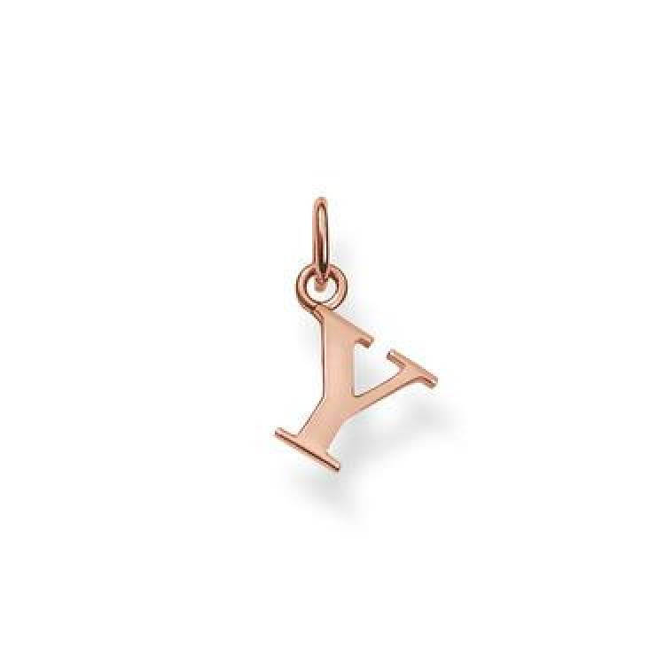 Thomas Sabo Rose Gold Letter Y Pendant D - TITLE Silver