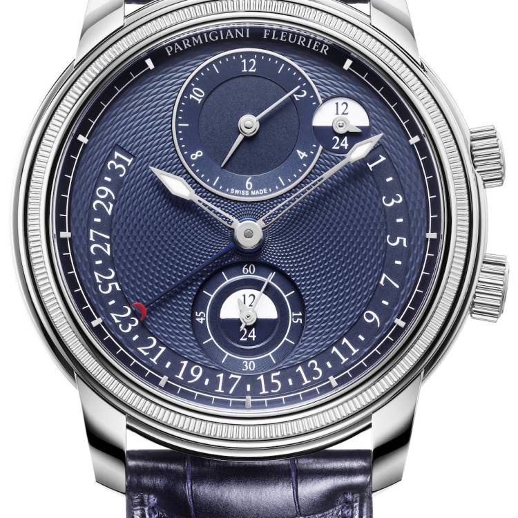 Parmigiani Fleurier Watch Toric Hemispheres Retrograde Steel Blue - Blue