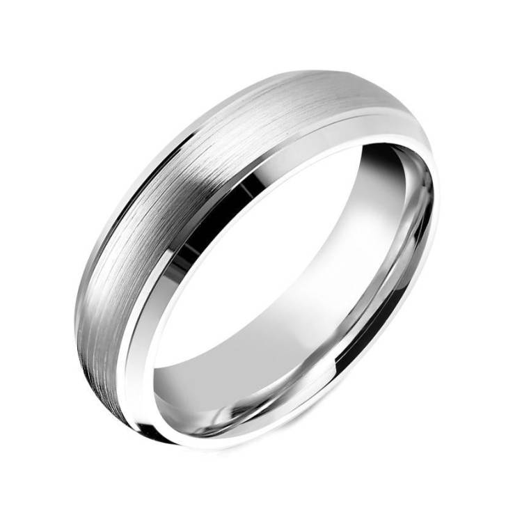 Palladium Satin Finish Wedding Ring - TITLE Palladium