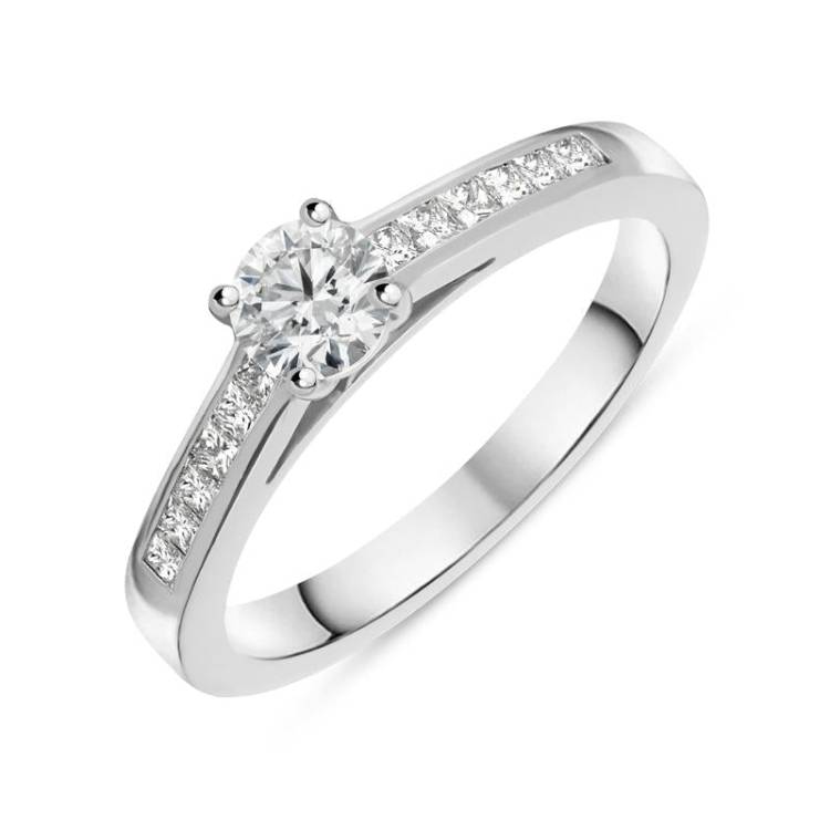 Platinum 0.68ct Diamond Brilliant Cut Ring - Option1 Value Platinum N