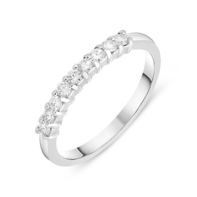 Platinum 0.25ct Diamond Wedding Half Eternity Ring - TITLE Platinum