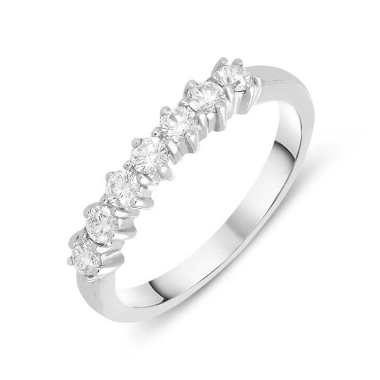 Platinum 0.35ct Diamond Wedding Half Eternity Ring - TITLE Platinum