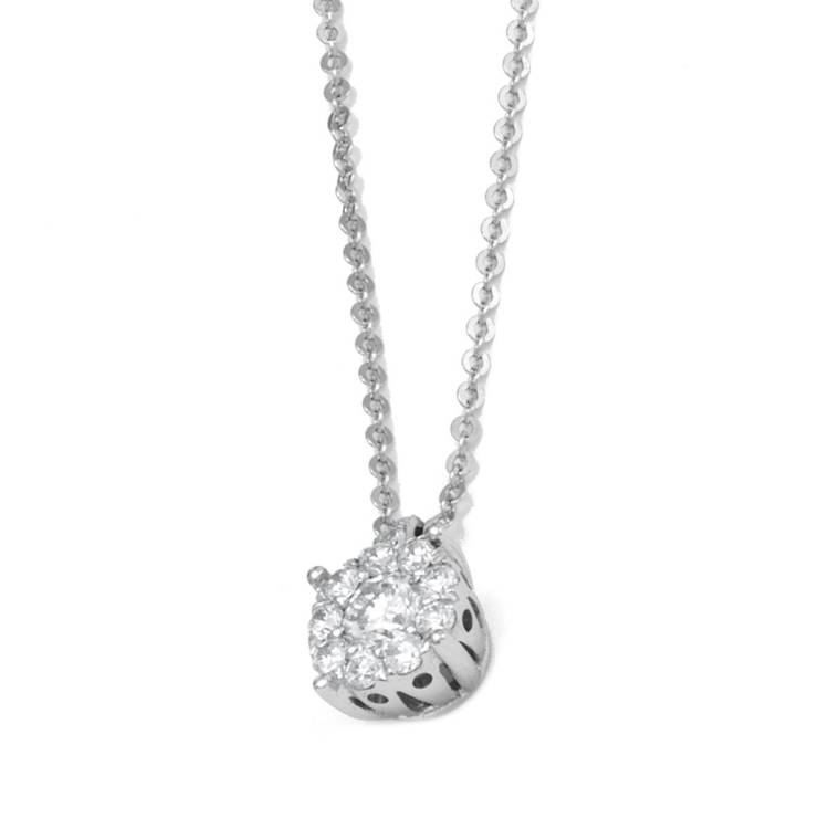 Ponte Vecchio Artemide 18ct White Gold 0.30ct Diamond Necklace - White Gold