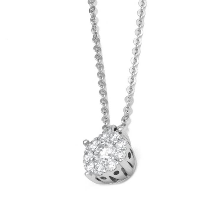 Ponte Vecchio Artemide 18ct White Gold 0.24ct Diamond Necklace - White Gold