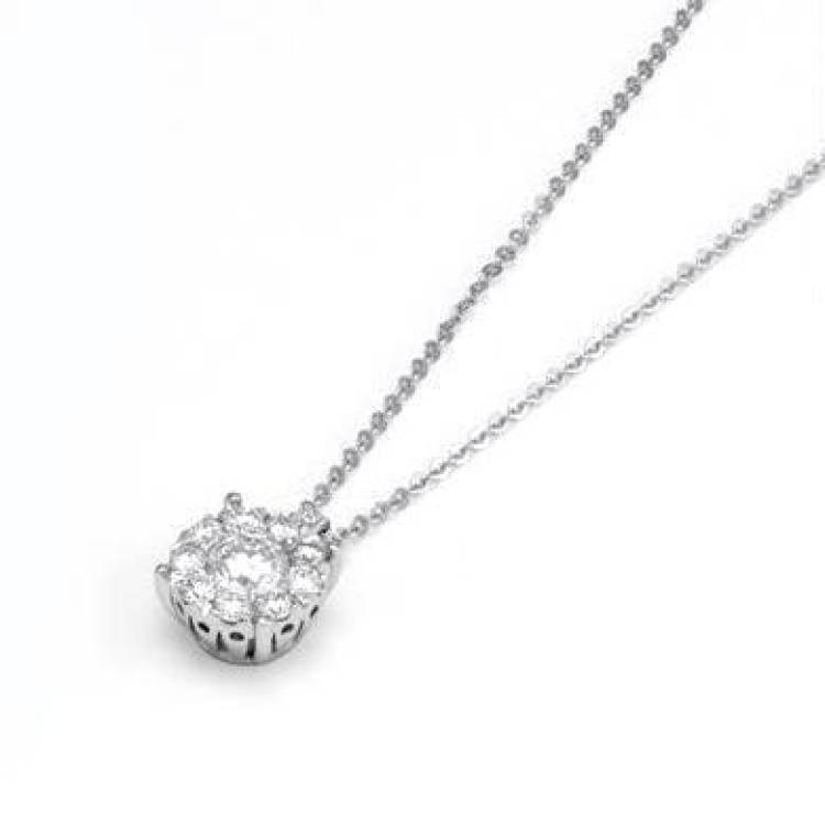 Ponte Vecchio Artemide 18ct White Gold 0.65ct Diamond Necklace - White Gold