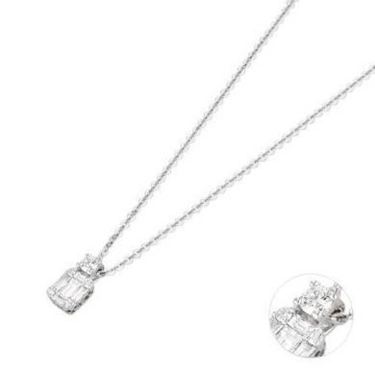 Ponte Vecchio Benvenuto 18ct White Gold 0.21ct Diamond Necklace - White Gold