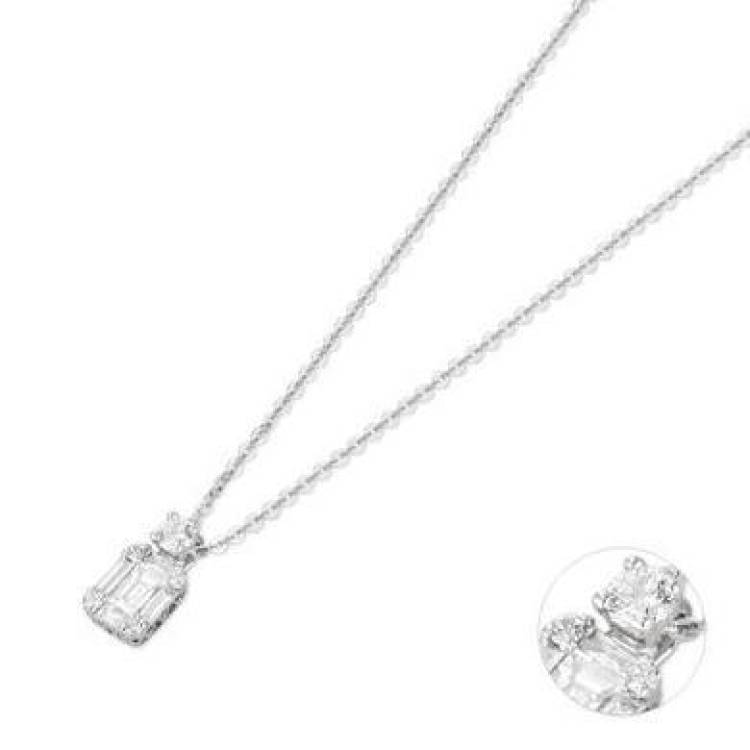 Ponte Vecchio Benvenuto 18ct White Gold 0.27ct Diamond Necklace - White Gold