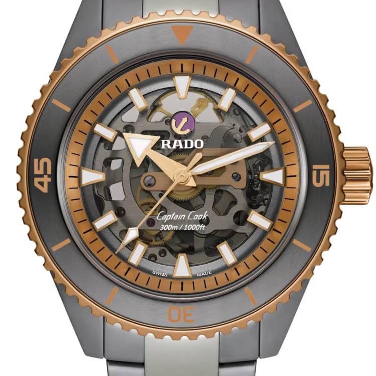 Rado Watch Captain Cook Automatic High Tech Ceramic Skeleton Mens