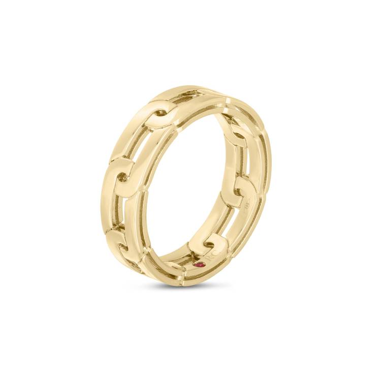 Roberto Coin Navarra 18ct Yellow Gold Ring - 18-(58)